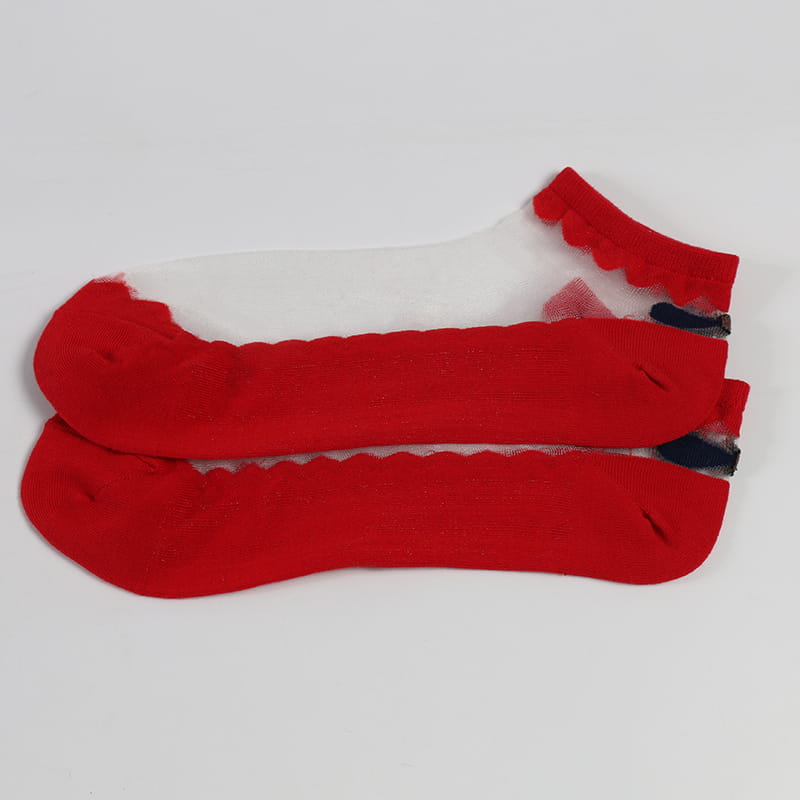 Calcetines de seda cristalinos transparentes cómodos de las mujeres de la fábrica de señora Sock del cordón del Arco-nudo del verano