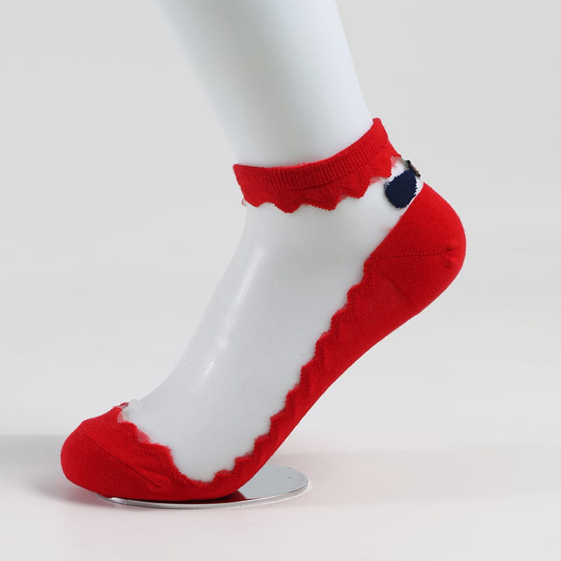 Calcetines de seda cristalinos transparentes cómodos de las mujeres de la fábrica de señora Sock del cordón del Arco-nudo del verano