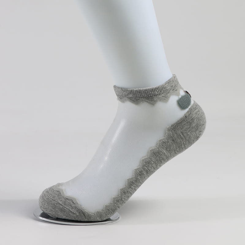 Calcetines de seda cristalinos transparentes cómodos de las mujeres de la fábrica de señora Sock del cordón del Arco-nudo del verano