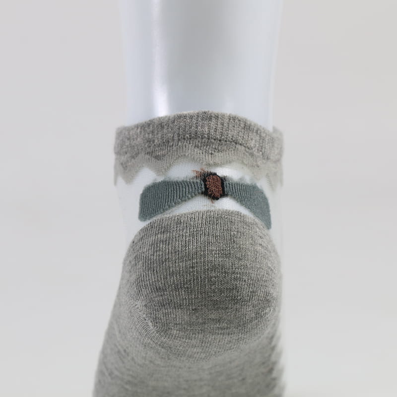 Calcetines de seda cristalinos transparentes cómodos de las mujeres de la fábrica de señora Sock del cordón del Arco-nudo del verano