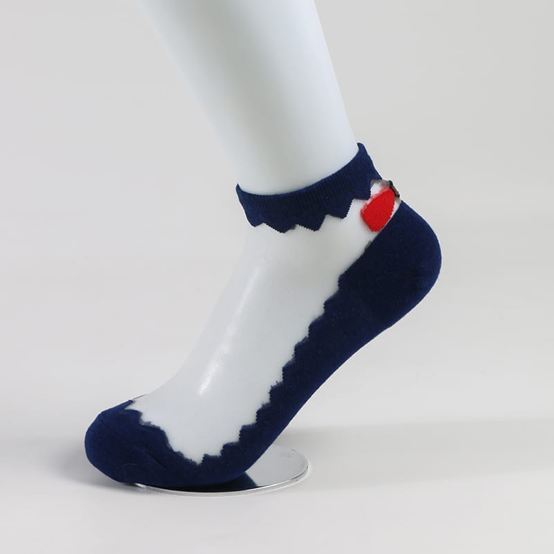 Calcetines de seda cristalinos transparentes cómodos de las mujeres de la fábrica de señora Sock del cordón del Arco-nudo del verano