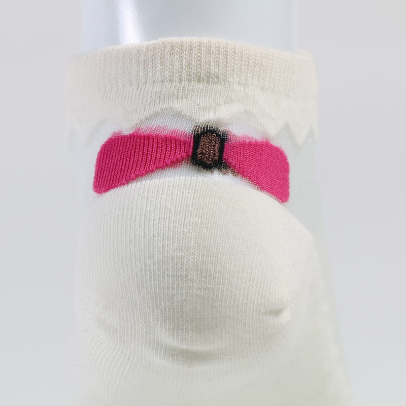 Calcetines de seda cristalinos transparentes cómodos de las mujeres de la fábrica de señora Sock del cordón del Arco-nudo del verano