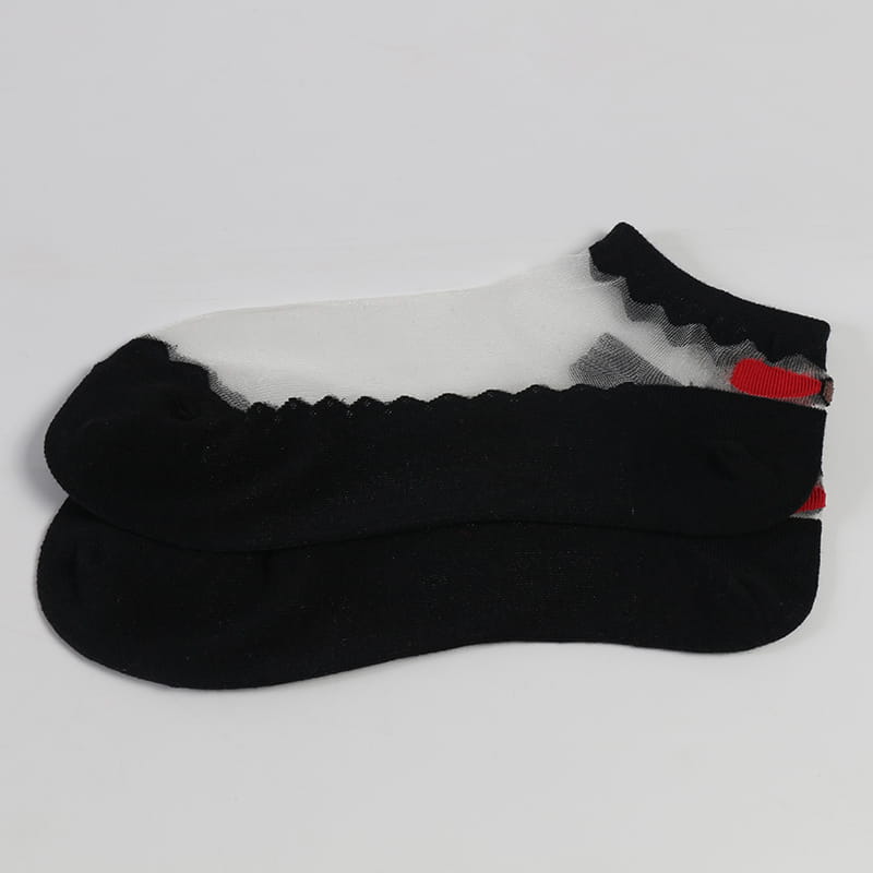 Calcetines de seda cristalinos transparentes cómodos de las mujeres de la fábrica de señora Sock del cordón del Arco-nudo del verano