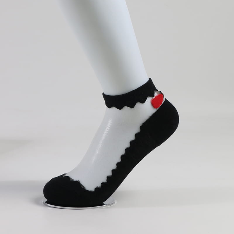 Calcetines de seda cristalinos transparentes cómodos de las mujeres de la fábrica de señora Sock del cordón del Arco-nudo del verano