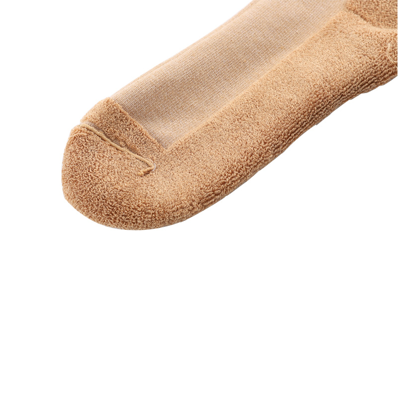 Calcetines de algodón de color natural para mujer, desodorante antibacteriano absolutamente cómodo, nuevos calcetines gruesos de felpa para otoño