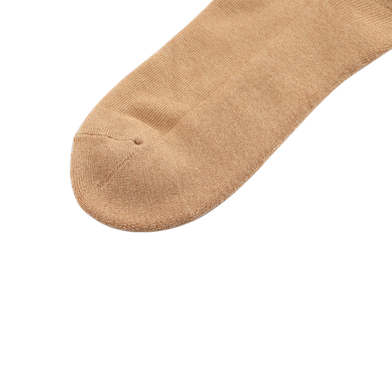 Calcetines de algodón de color natural para mujer, desodorante antibacteriano absolutamente cómodo, nuevos calcetines gruesos de felpa para otoño