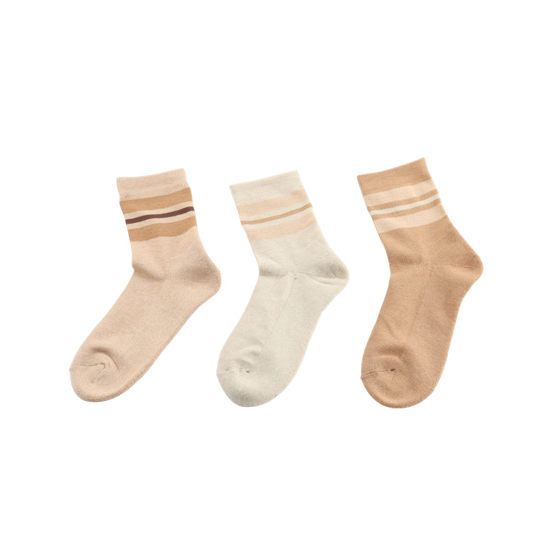 Calcetines de algodón de color natural para mujer, desodorante antibacteriano absolutamente cómodo, nuevos calcetines gruesos de felpa para otoño