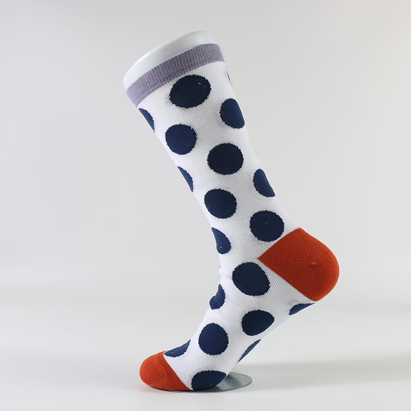 Calcetines de algodón con lunares de onda retra de moda de diseño de fábrica de nuevos productos