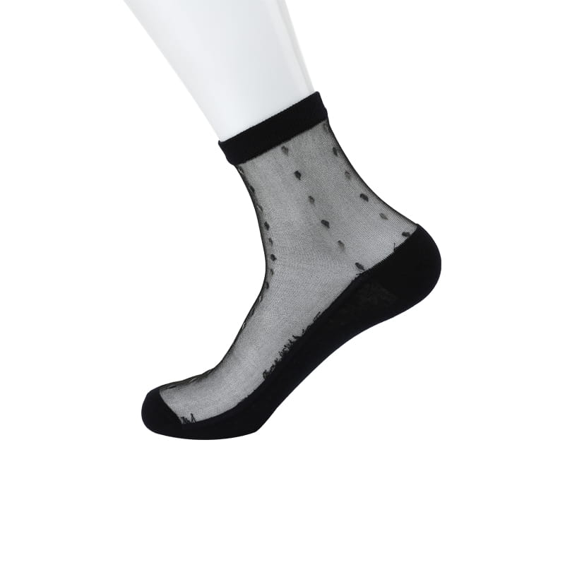 Producto patentado Calcetines de nailon con parte inferior de algodón vertical de seda cristalina informal para hombre