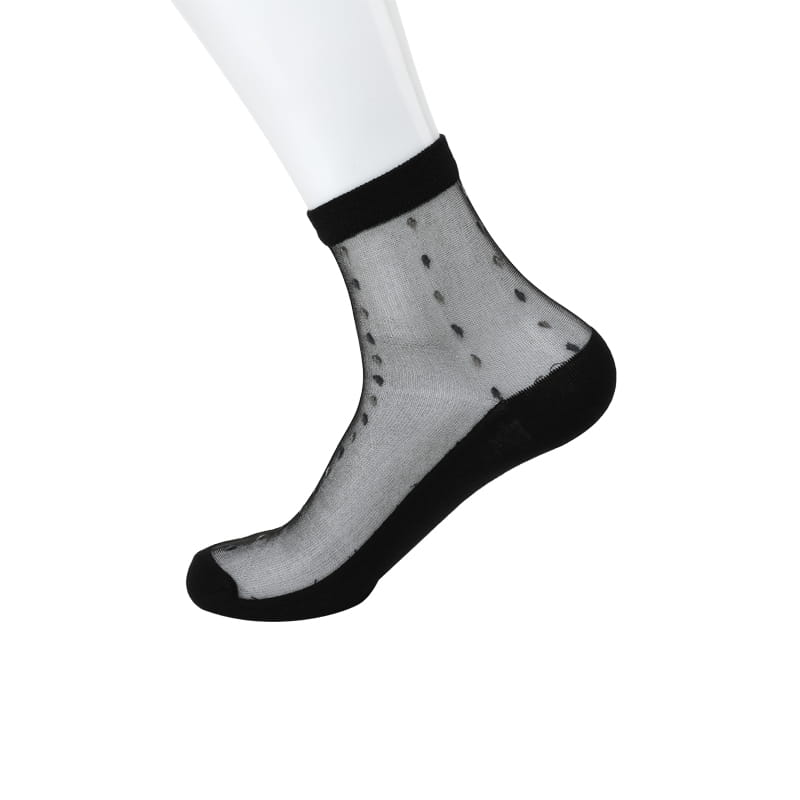 Producto patentado Calcetines de nailon con parte inferior de algodón vertical de seda cristalina informal para hombre