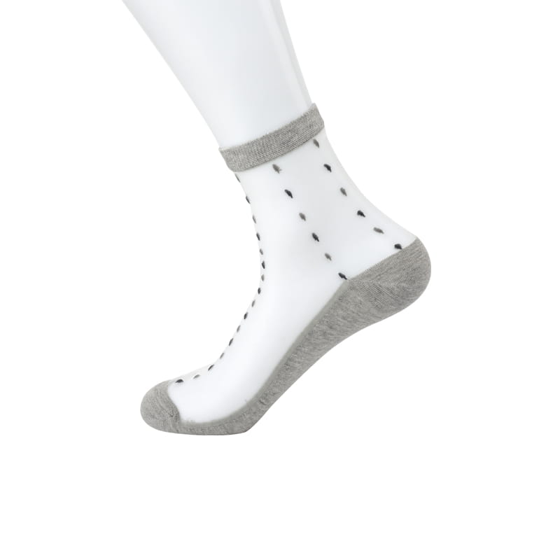 Producto patentado Calcetines de nailon con parte inferior de algodón vertical de seda cristalina informal para hombre