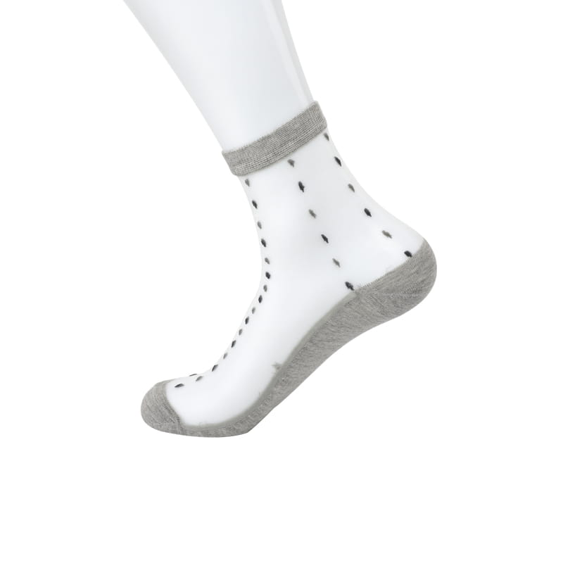 Producto patentado Calcetines de nailon con parte inferior de algodón vertical de seda cristalina informal para hombre