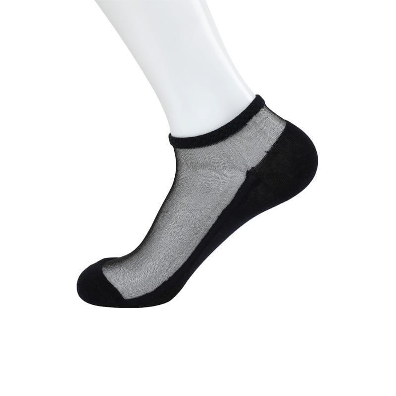 Calcetines de seda transparentes de nailon finos de verano a la moda, calcetines antideslizantes para masaje de hombres, calcetines de barco