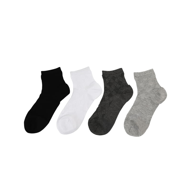 Calcetines tobilleros de barco para hombre, informales, cosidos a mano, media malla de diamante de seda suave ultrafina