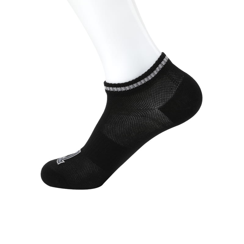 Calcetines deportivos cosidos a mano de malla jacquard de mezclilla de algodón peinado suave ultrafino para hombre