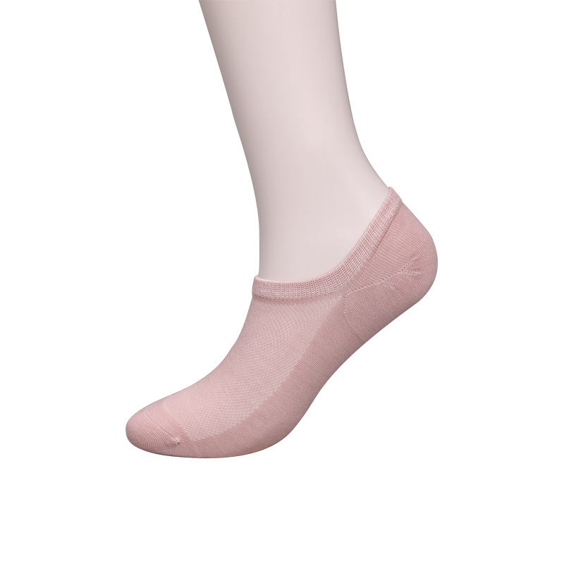 Calcetines de mujer cosidos a mano de media malla lisos de algodón peinado, nailon y spandex ultrafinos WSD1673