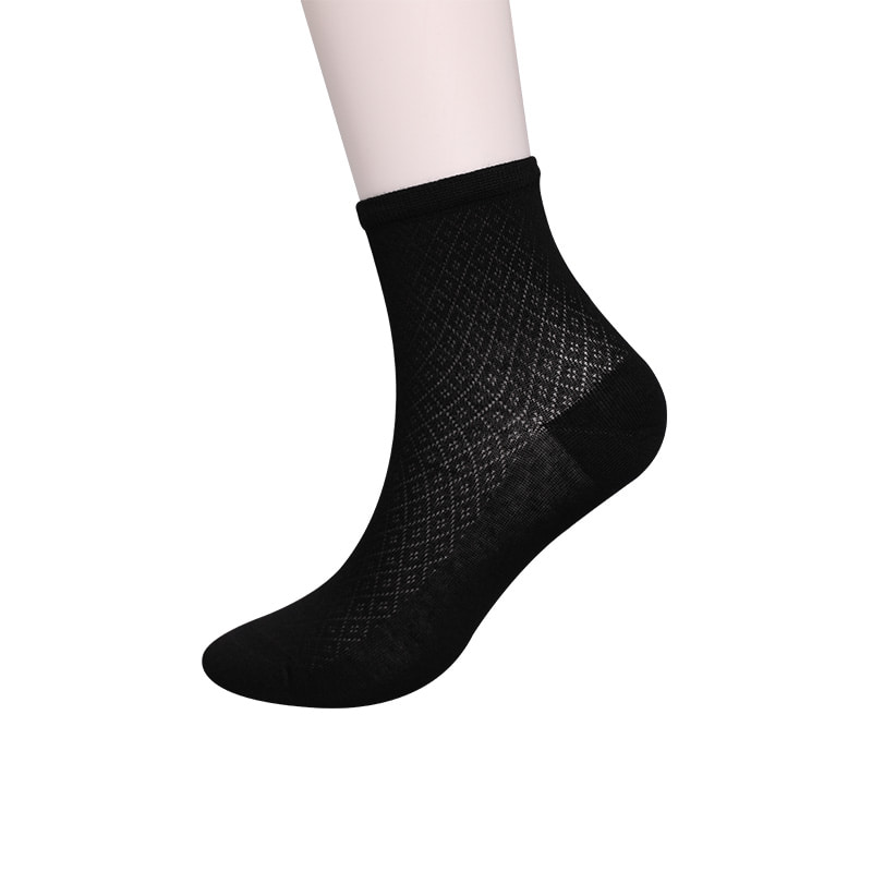 Bolsa de nailon de fibra de bambú suave, calcetines de mujer informales con diamantes pequeños y finos, calcetines de mujer cosidos a mano WSD1689