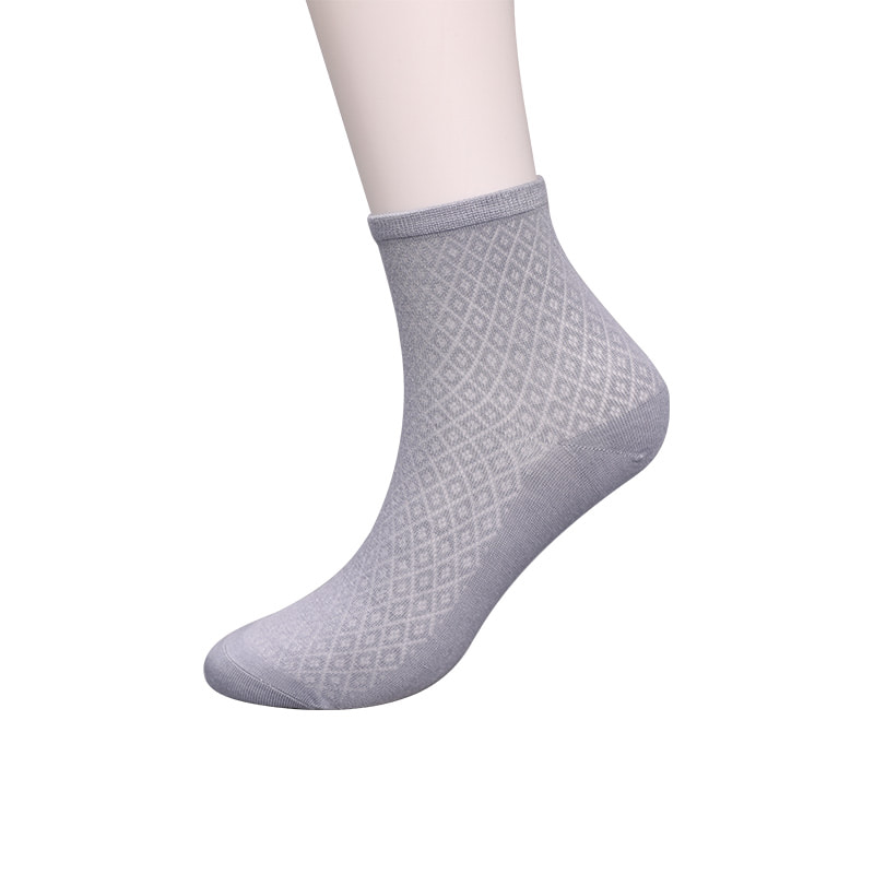 Bolsa de nailon de fibra de bambú suave, calcetines de mujer informales con diamantes pequeños y finos, calcetines de mujer cosidos a mano WSD1689