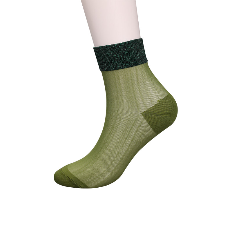 Calcetines de mujer con parte inferior de algodón y seda de nailon transparente a la moda Calcetines de mujer de seda transparente de nailon superfino Calcetines de mujer de seda cristalina WSD1946