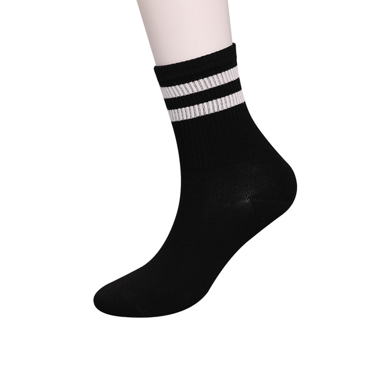 Suave nailon hilado de seda recubierto de amoniaco 2 tiras horizontales y calcetines de mujer reforzados cosidos a mano WSD1536