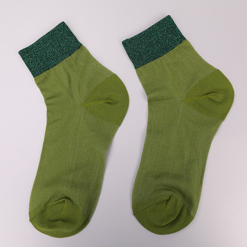Calcetines de mujer con parte inferior de algodón y seda de nailon transparente a la moda Calcetines de mujer de seda transparente de nailon superfino Calcetines de mujer de seda cristalina WSD1946