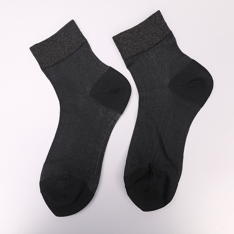 Calcetines de mujer con parte inferior de algodón y seda de nailon transparente a la moda Calcetines de mujer de seda transparente de nailon superfino Calcetines de mujer de seda cristalina WSD1946