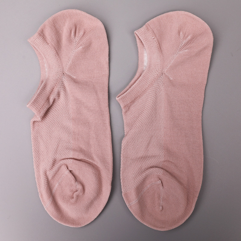 Calcetines de mujer cosidos a mano de media malla lisos de algodón peinado, nailon y spandex ultrafinos WSD1673