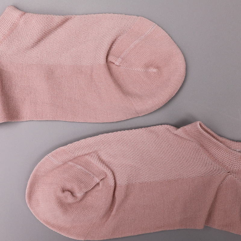 Calcetines de mujer cosidos a mano de media malla lisos de algodón peinado, nailon y spandex ultrafinos WSD1673