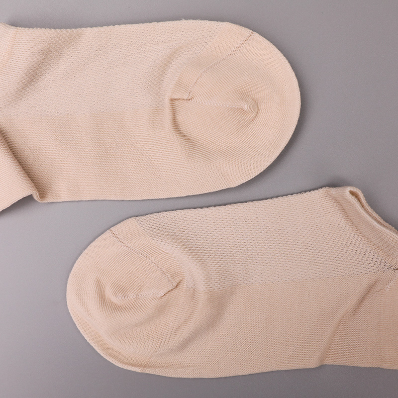 Calcetines de mujer cosidos a mano de media malla lisos de algodón peinado, nailon y spandex ultrafinos WSD1673