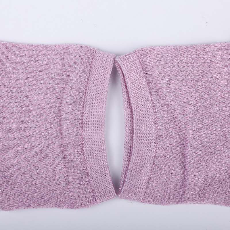 Bolsa de nailon de fibra de bambú suave, calcetines de mujer informales con diamantes pequeños y finos, calcetines de mujer cosidos a mano WSD1689