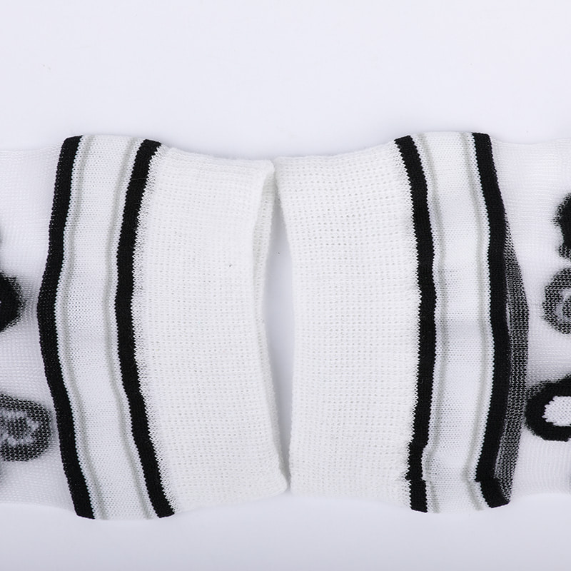 Calcetines de mujer con parte inferior de algodón y seda de nailon transparente a la moda Calcetines de mujer de seda transparente con estampado de leopardo Calcetines de mujer de seda cristalina WSD1939