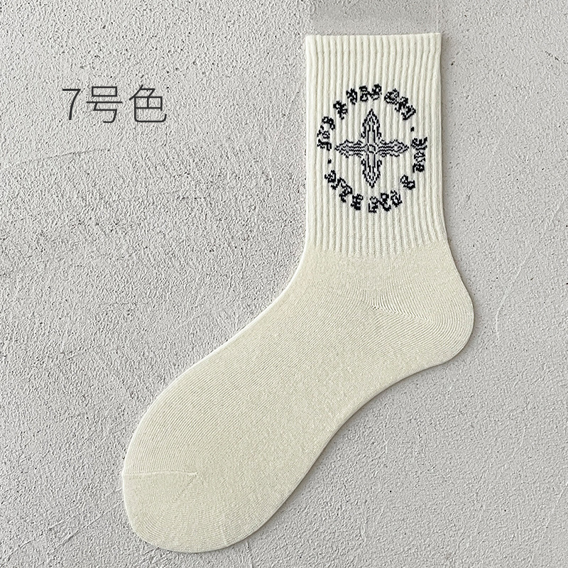 Calcetines para hombre del equipo del telar jacquar del algodón del logotipo de encargo casual del diseñador rápido de la muestra del OEM Moq